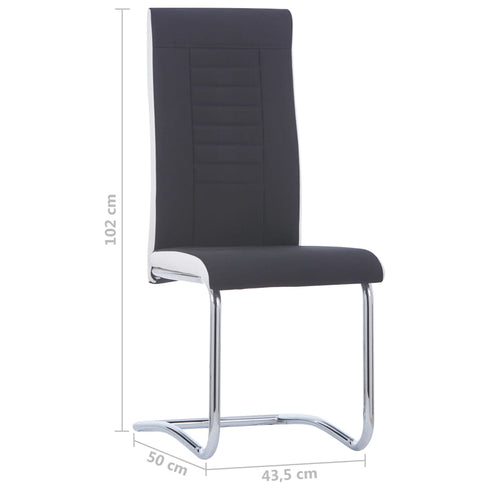Swen Studio -  Cantilever Dining Chairs 6 pcs Black Fabric